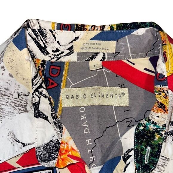 California Design Institute wild USA COMPILATION sz L/XL button up aloha shirt - Picture 3 of 8